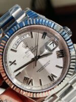 EWF Factory SS 1:1 Rolex Day Date II 228239 Best Edition White Textured Dial A3255 - Image 4