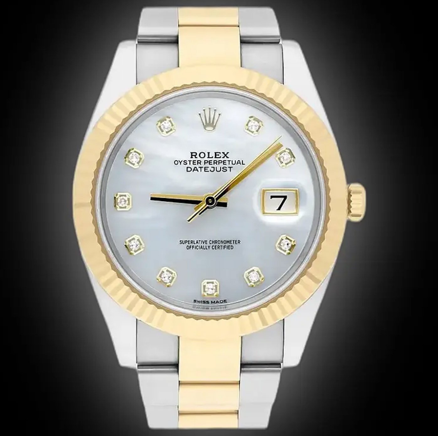 Mother of Pearl Dial, 18kt Yellow Gold, 41.0 mm, Automatic Men's Watch