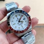VINTAGE Rolex GMT Master 6542 Black/Red Bezel White Dial A2836