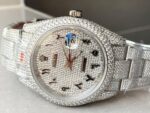 Rolex OYSTER PERPETUAL 41mm 904L SS MOISSANITE DIAMONDS BRACELET AND DIAL A2824 iced out - Image 2