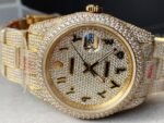 Rolex OYSTER PERPETUAL 41mm 904L SS SILVER/GOLD MOISSANITE DIAMONDS BRACELET AND DIAL A2824 iced out - Image 2