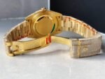 Rolex OYSTER PERPETUAL 41mm 904L SS SILVER/GOLD MOISSANITE DIAMONDS BRACELET AND DIAL A2824 iced out - Image 7