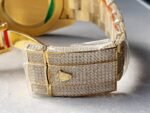 Rolex OYSTER PERPETUAL 41mm 904L SS SILVER/GOLD MOISSANITE DIAMONDS BRACELET AND DIAL A2824 iced out - Image 8