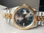 REF Factory 1:1 Best Rolex New DateJust 41 126334 SS/YG Edition Gray Dial Green Roman Markers A3235 - Image 3
