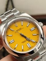 EW FACTORY 1:1 Rolex OYSTER PERPETUAL YELLOW DIAL 41MM Asian A3230 - Image 4