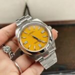 EW FACTORY 1:1 Rolex OYSTER PERPETUAL YELLOW DIAL 41MM Asian A3230