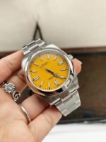 EW FACTORY 1:1 Rolex OYSTER PERPETUAL YELLOW DIAL 41MM Asian A3230