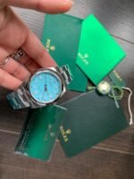 EW FACTORY 1:1 Rolex OYSTER PERPETUAL TURQUOISE DIAL 41MM Asian A3230 - Image 6