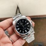 EW FACTORY 1:1 Rolex OYSTER PERPETUAL BRIGHT BLACK DIAL41MM Asian A3230