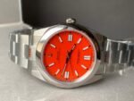 EW FACTORY 1:1 Rolex OYSTER PERPETUAL CORAL RED DIAL 41MM Asian A3230 - Image 4