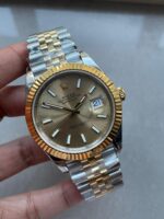 VSF Factory 1:1 Rolex Datejust 41mm 126333 904L YG/SS Fluted Bezel Gold Dial on VS3235 - Image 3