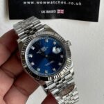 Clean Factory Rolex Datejust 41mm 126334 904L SS Fluted Bezel Blue Dial VR3235