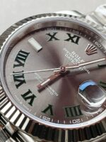 Rolex DateJust Men “wimbledon”SS Grey textured Dial Roman Markers - Image 2