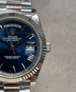 GMF Factory 1:1 Rolex DayDate 40mm 228239 Gain Weight SS/tungsten Blue Dial Roman Markers A3255 - Image 6