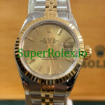 Rolex Lady-Datejust 26MM Yellow Gold Champagne Index Dial Ref.69173