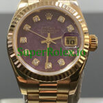 Rolex Lady-Datejust 26 Yellow Gold Rubelite Diamond Dial Ref.179178