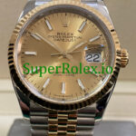 Rolex Datejust 36 Yellow Gold Champagne Index Dial Ref.126233