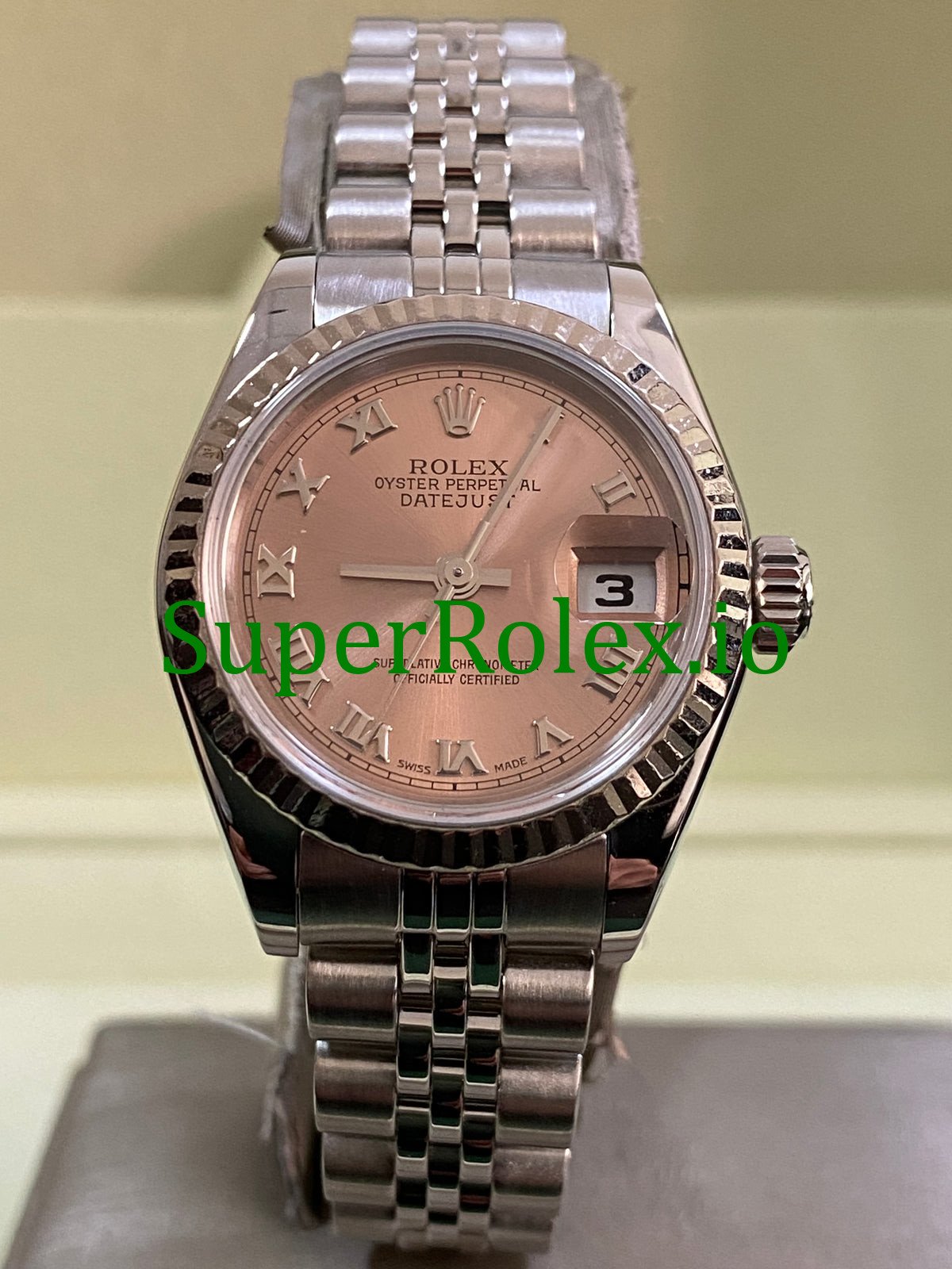 c9jotzkj-4067 Rolex Lady-Datejust 26MM Steel Pink Roman Dial Ref.79174 - Image 1