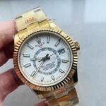 Noob FACTORY 1:1 Rolex Skydweller SS/YG Best Edition White Dial A23J