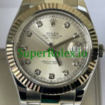 Rolex Datejust II 41 Silver Diamond Dial Ref.116334