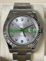 Rolex Datejust II 41 Silver Diamond Dial Ref.116334 - Image 2