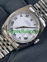 Rolex Datejust 31 Steel White Gold White Roman Dial Ref.178274 - Image 4