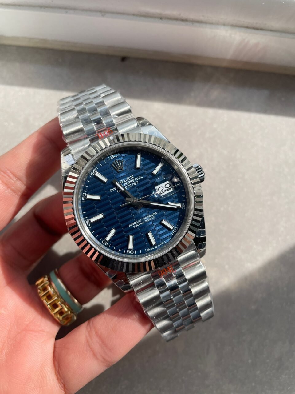 dc8d1df4-cdac-44da-921d-5107abe1a783-960x1280-1 VSF Factory 1:1 Rolex DateJust 41 SS Best Edition 904L Steel Blue Textured Dial - Image 1