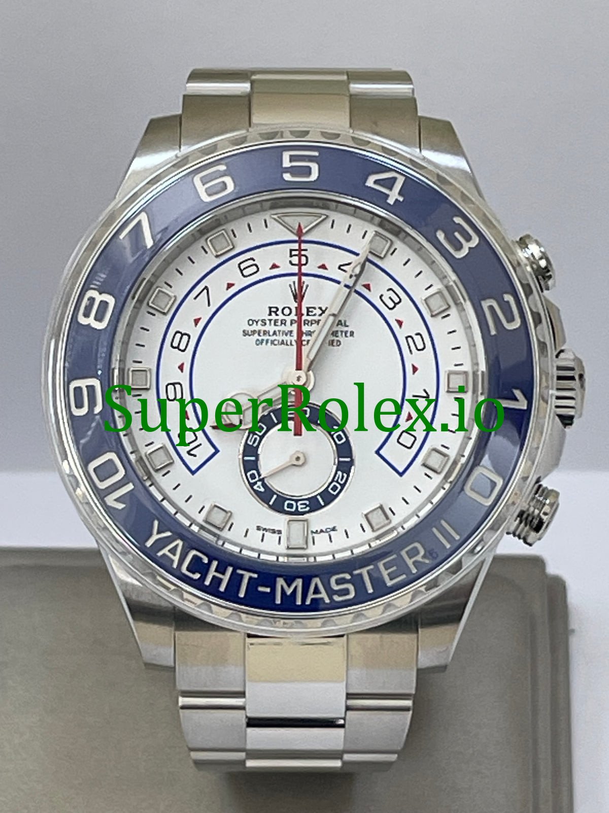 e9mnvlr9-5326 Rolex Yacht-Master II 44MM White Stainless Steel – Ref.116680 - Image 1