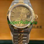 Rolex Lady-Datejust 26MM Yellow Gold and Steel Champagne Index Dial Ref.79173