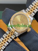 Rolex Lady-Datejust 26MM Yellow Gold and Steel Champagne Index Dial Ref.79173 - Image 2