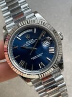 GMF Factory 1:1 Rolex DayDate 40mm 228239 Gain Weight SS/tungsten Blue Dial Roman Markers A3255 - Image 2