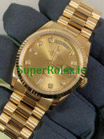 Rolex Day-Date 36MM Yellow Gold Diamond Dial Ref.118238 - Image 3
