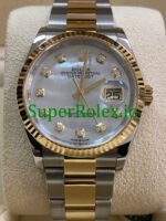 Rolex Datejust 36 Yellow Gold Mother of Pearl Diamond Dial Ref.126233 - Image 2