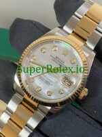 Rolex Datejust 36 Yellow Gold Mother of Pearl Diamond Dial Ref.126233 - Image 4