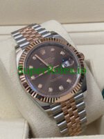 Rolex Datejust 41 Steel and Everose Gold Chocolate Diamond Dial Ref.126331 - Image 3