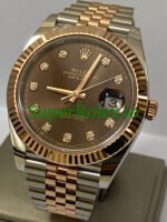 Rolex Datejust 41 Steel and Everose Gold Chocolate Diamond Dial Ref.126331 - Image 6