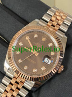 Rolex Datejust 41 Steel and Everose Gold Chocolate Diamond Dial Ref.126331 - Image 5