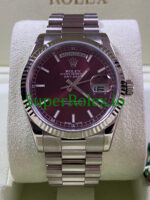 Rolex Day-Date 36MM White Gold Cherry Dial Ref.118239 - Image 2