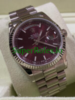 Rolex Day-Date 36MM White Gold Cherry Dial Ref.118239 - Image 4