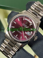 Rolex Day-Date 36MM White Gold Cherry Dial Ref.118239 - Image 3