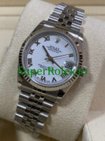 Rolex Datejust 31MM White Gold White Roman Dial Ref.78274 - Image 4