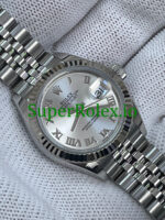 Rolex Lady-Datejust 28 Silver Roman Dial Ref.279174 - Image 5