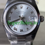 Rolex Platinum Dial Datejust 31 Silver Roman Roman Ref.178246