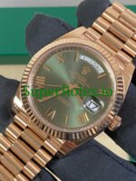 Rolex Day-Date 40MM Everose Gold Ref.228235 Olive Green Roman Dial - Image 3