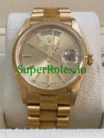 Rolex Day-Date 36MM Yellow Gold Ref.18248 – Champagne Index Dial - Image 2