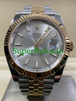 Rolex Datejust 41 Steel and Yellow Gold Silver Index Dial Ref.126333