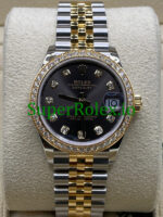 Rolex Datejust 31 Yellow Gold Dark Grey Diamond Dial Ref.278383RBR - Image 2