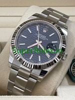 Rolex Datejust 41 Steel Bright Blue Fluted-Motif Dial Ref.126334 - Image 3
