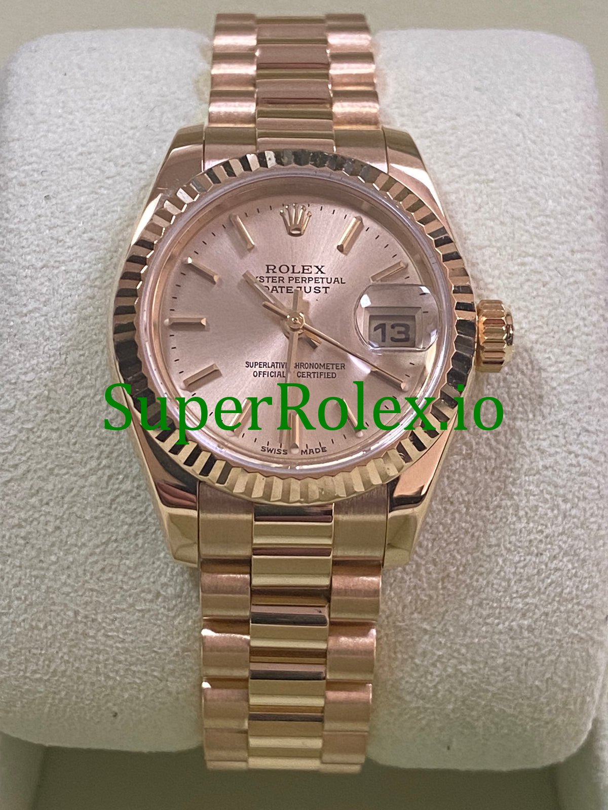 krgojg4d-4345 Rolex Lady-Datejust 26 Yellow Gold Champagne Index Dial Ref.179178 - Image 1