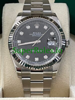 Rolex Datejust 41 Steel and White Gold Rolesor Black Diamond Dial Ref.126334 - Image 5
